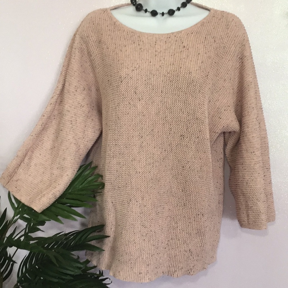 H&M Oversized Speckled Knit Sweater Wide Sleeve